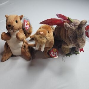 TY Beanie Babies Brown and Tan Plush Set